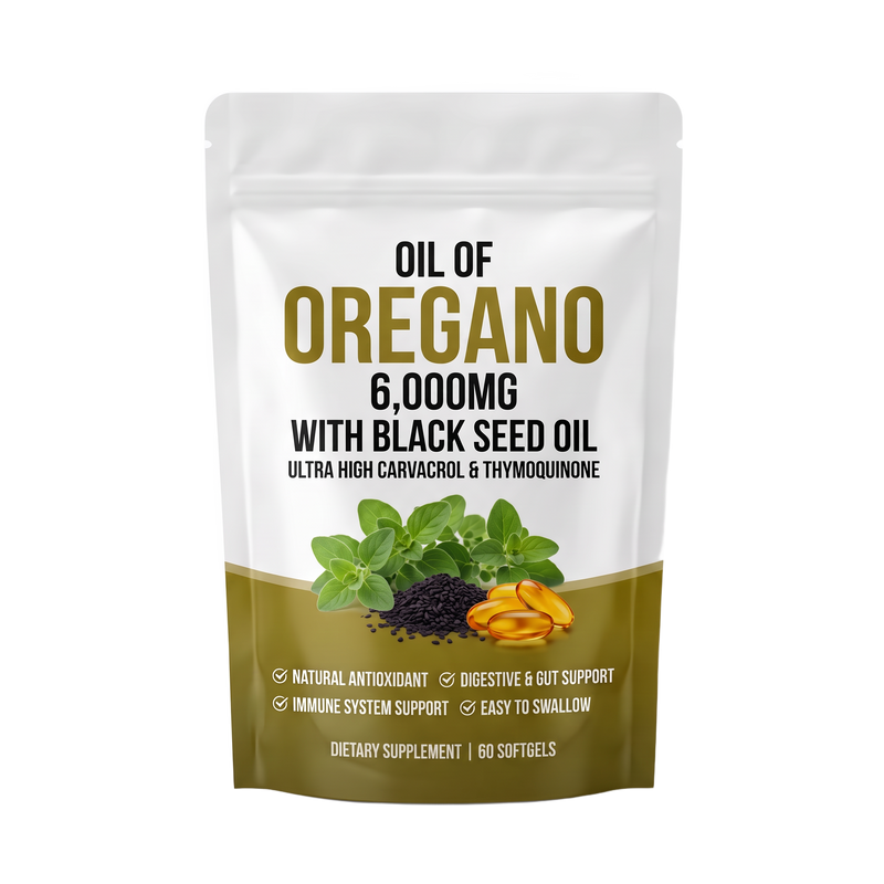 Oil of Oregano 6,000mg with Black Seed Oil